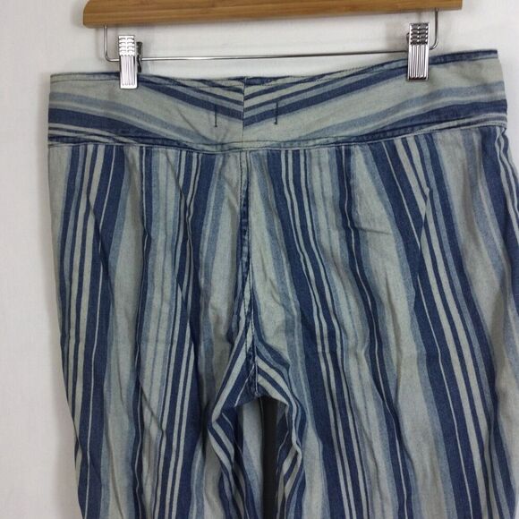 Free People Womens Journey Striped Retro Belted Flared Mid Rise Pants Size 29 - Picture 5 of 10